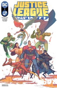 Justice League Infinity cover featuring the animated Justice League