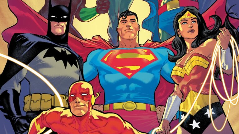 Justice League animated heroes assembled for a multiverse adventure
